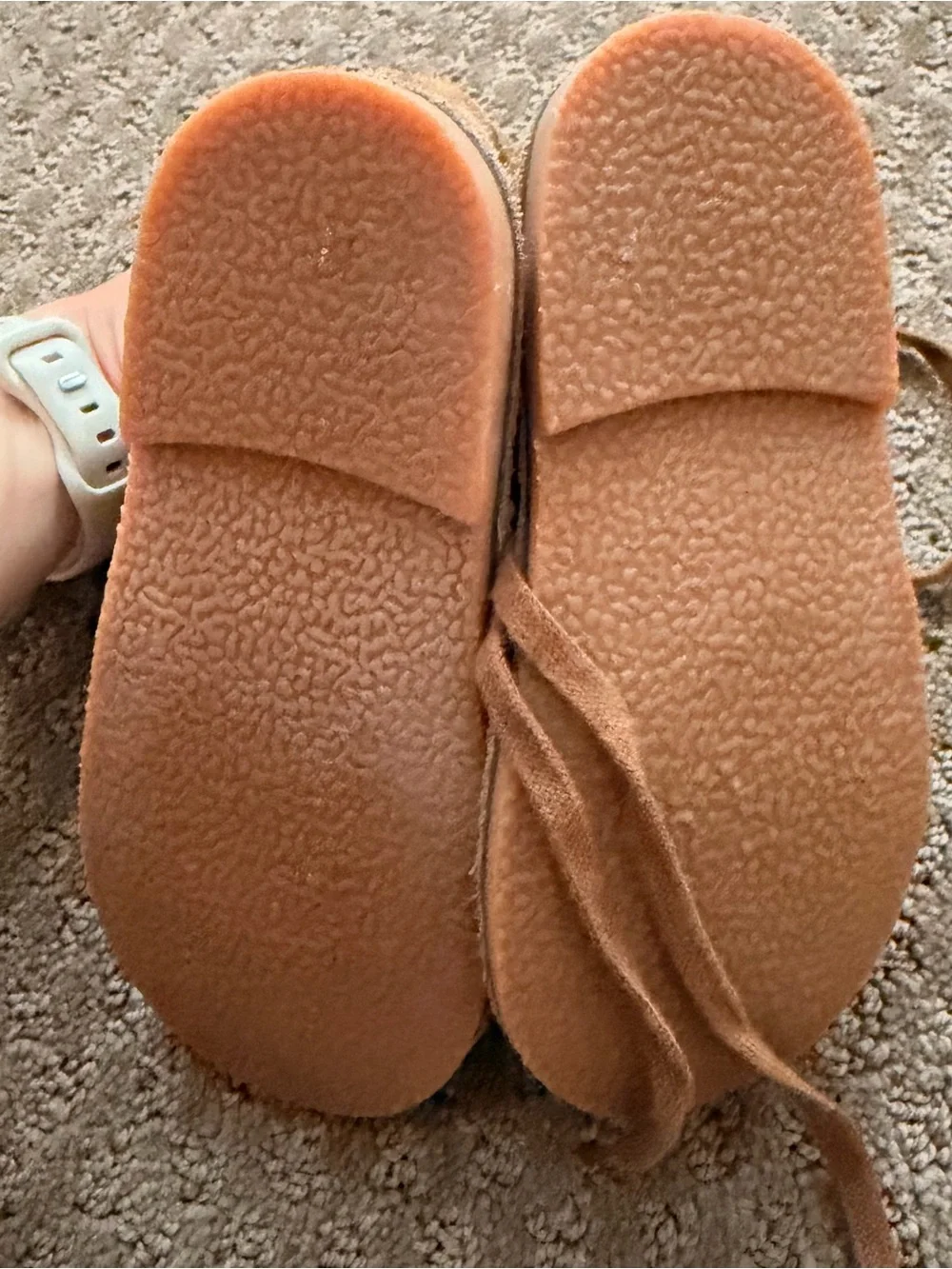 Ralph Lauren Kids Suede Lace-Up Boots in Rust Brown